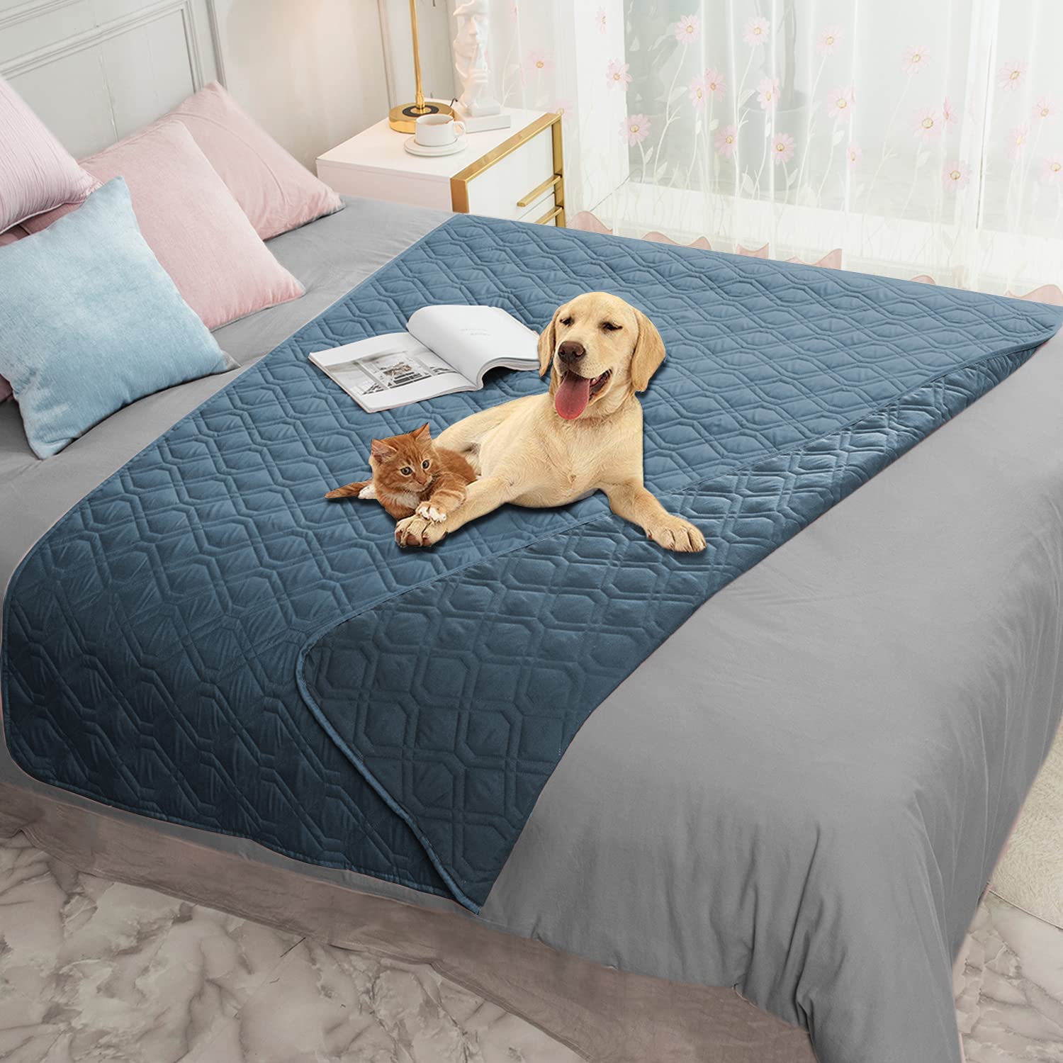 Ameritex Waterproof Dog Bed Cover Pet Blanket for Furniture Bed Couch Sofa Reversible