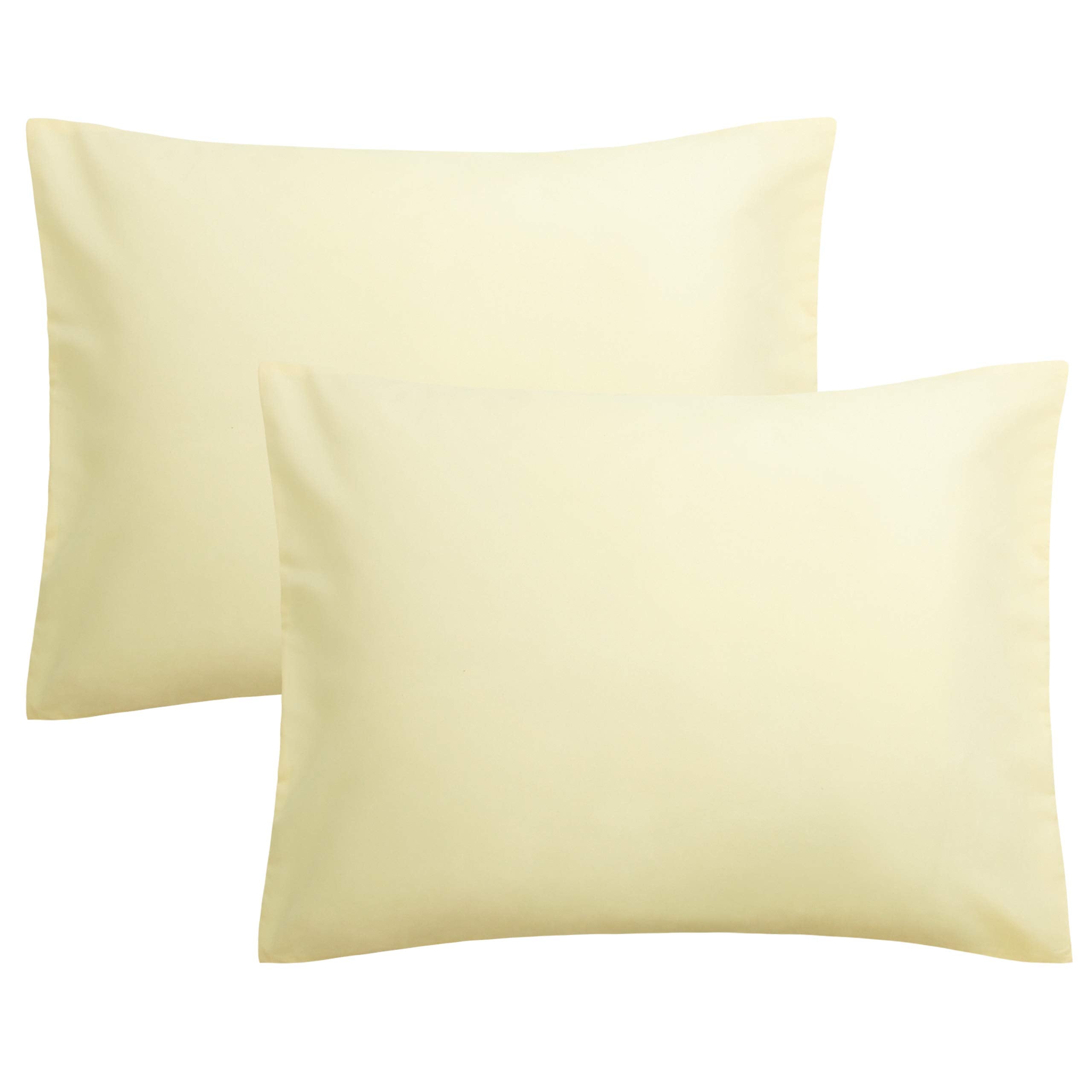 FLXXIE Pillow Cases Queen, Soft Microfiber Pillow Covers with Envelope Closure, Wrinkle Resistant Pillowcases, 2 Piece Set, 20x30, Black