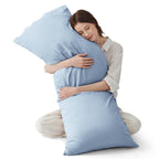 Bedsure Pillow Cases Queen, Cooling Pillow Cases, Rayon Derived from Bamboo Dark Grey Pillowcases Queen Size Set of 2, PureWoven & Soft Bedding Pillow Cover with Envelope Closure,Gifts, 20x30 Inches
