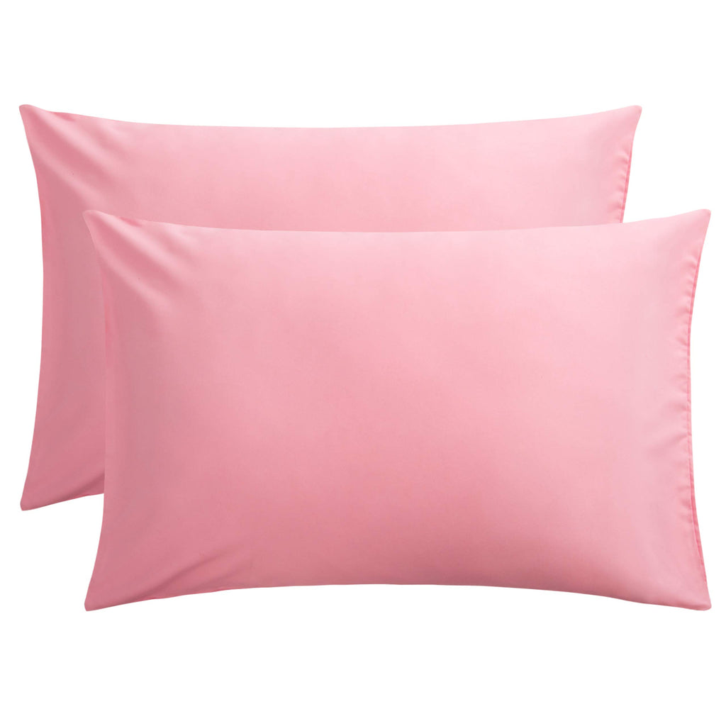 FLXXIE Pillow Cases Queen, Soft Microfiber Pillow Covers with Envelope Closure, Wrinkle Resistant Pillowcases, 2 Piece Set, 20x30, Black