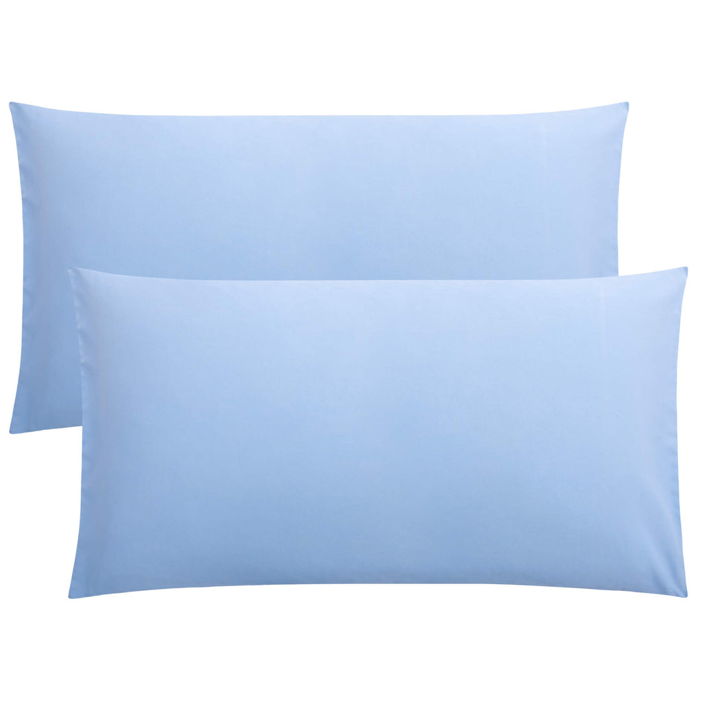 FLXXIE Pillow Cases Queen, Soft Microfiber Pillow Covers with Envelope Closure, Wrinkle Resistant Pillowcases, 2 Piece Set, 20x30, Black