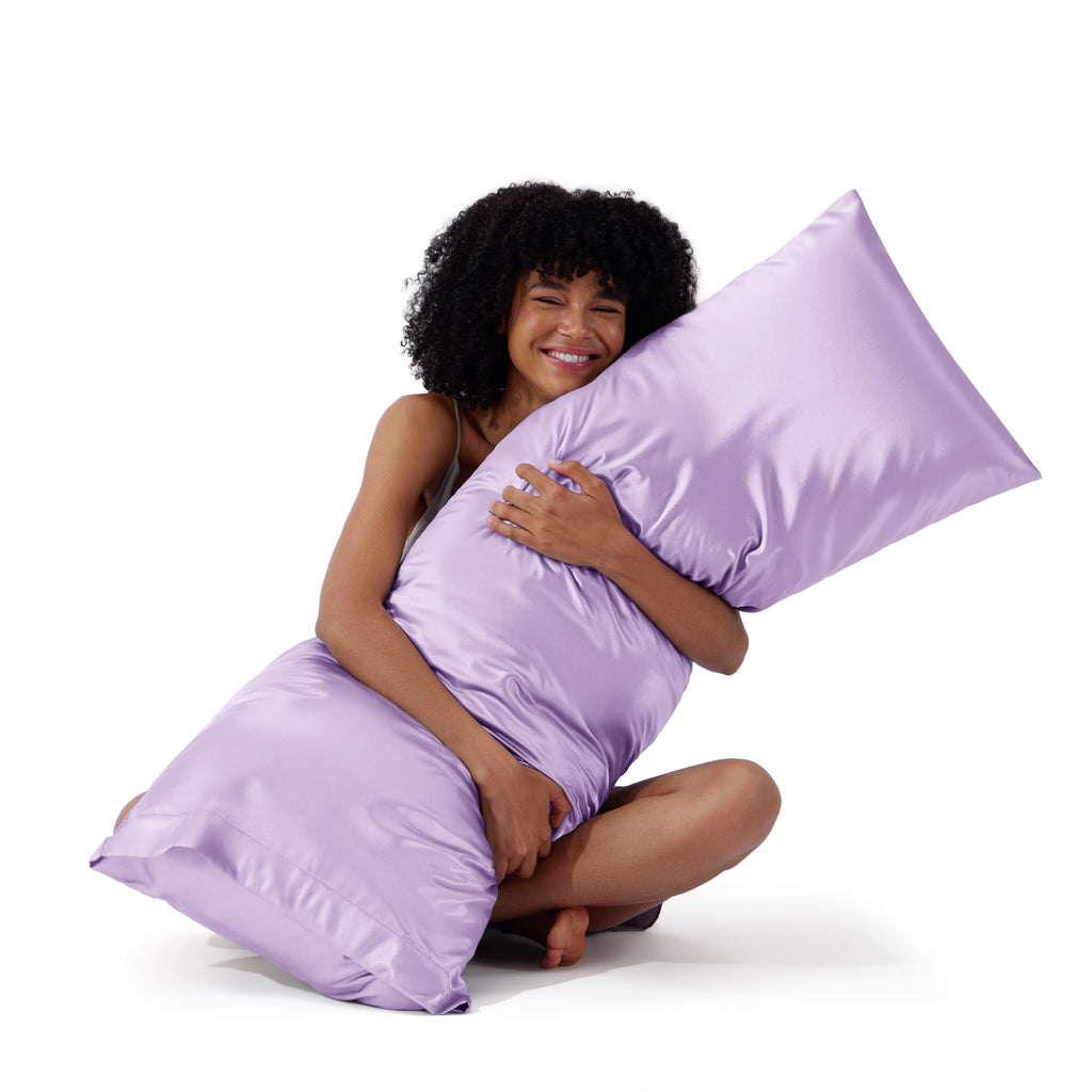 Bedsure Satin Pillowcases, Similar to Silk Pillow Cases Queen Size Set of 2, Cooling Pillow Case for Sleeping Women with Envelope Closure, Gifts for Women Men, Beige, 20x30 Inches, 2pcs