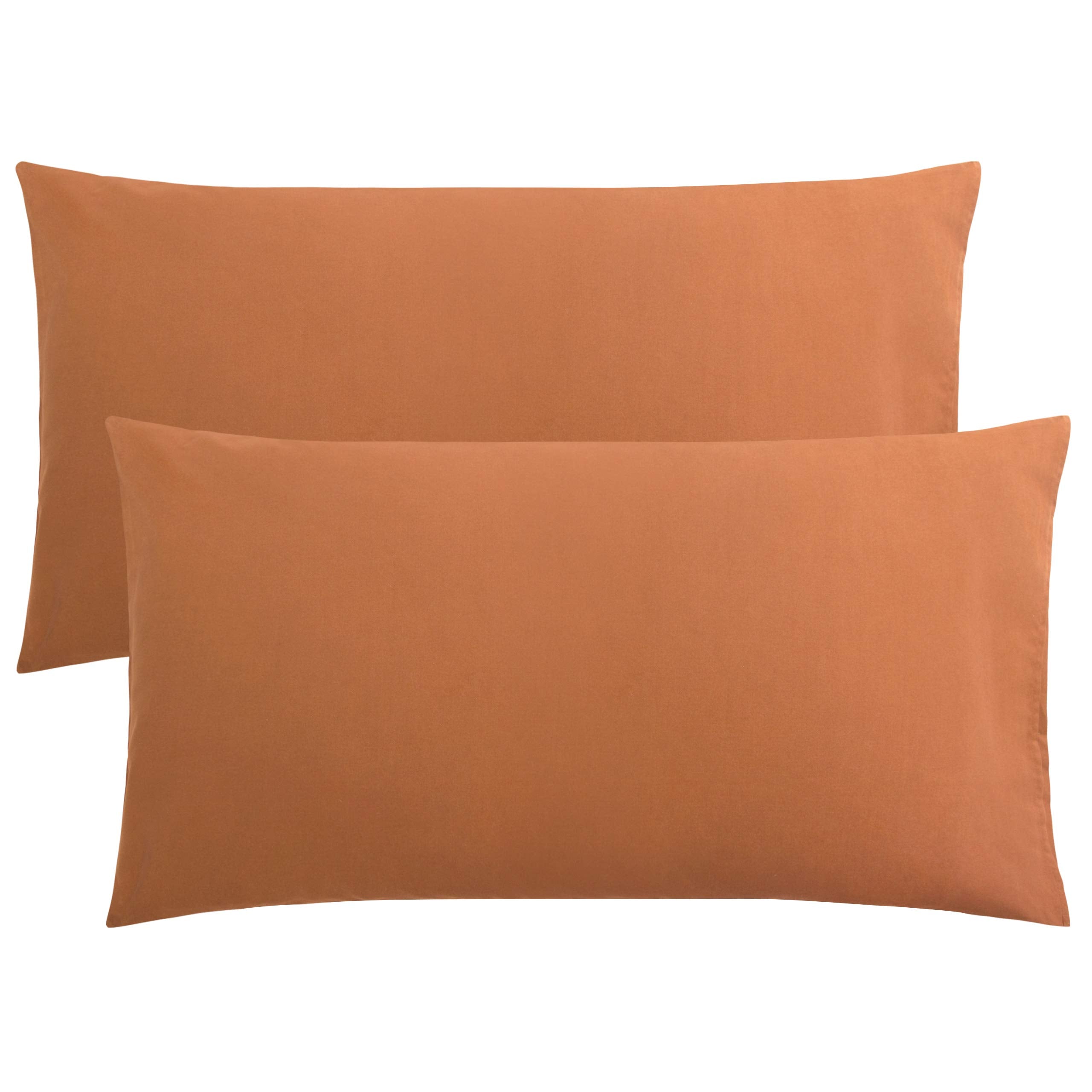 FLXXIE Pillow Cases Queen, Soft Microfiber Pillow Covers with Envelope Closure, Wrinkle Resistant Pillowcases, 2 Piece Set, 20x30, Black