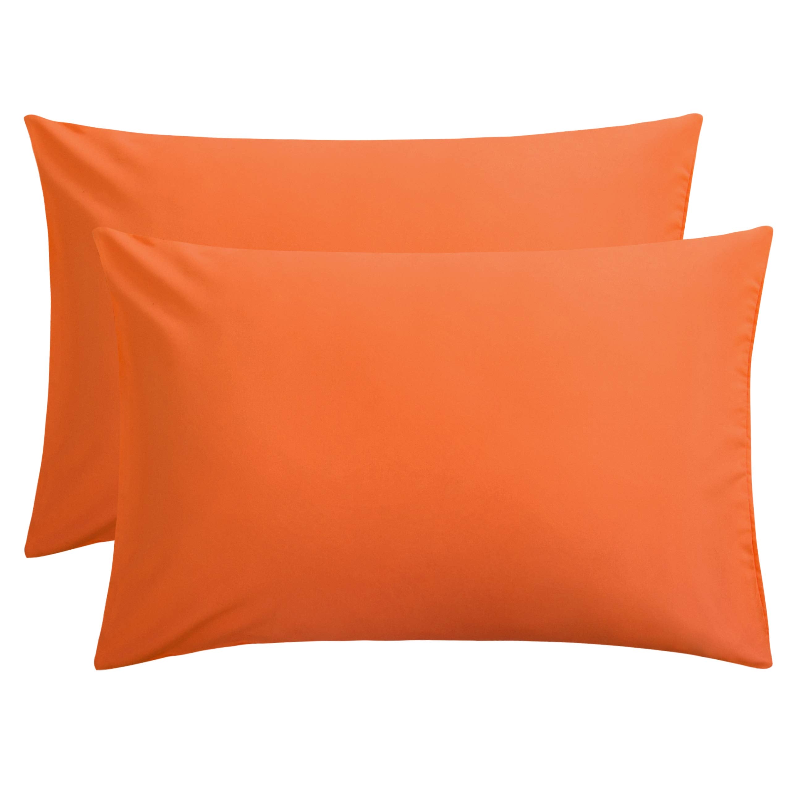 FLXXIE Pillow Cases Queen, Soft Microfiber Pillow Covers with Envelope Closure, Wrinkle Resistant Pillowcases, 2 Piece Set, 20x30, Black