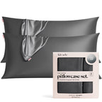 Kitsch Satin Pillowcase with Zipper for Hair & Skin - Softer Than Silk Pillow Cases, Smooth Cooling Satin Pillow Case, Wrinkle-Free, Machine Washable, Pillow Cases Standard Size 19x26 - Cherry Print