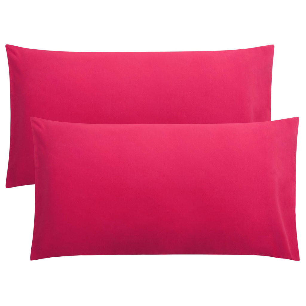FLXXIE Pillow Cases Queen, Soft Microfiber Pillow Covers with Envelope Closure, Wrinkle Resistant Pillowcases, 2 Piece Set, 20x30, Black