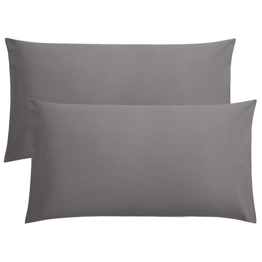 FLXXIE Pillow Cases Queen, Soft Microfiber Pillow Covers with Envelope Closure, Wrinkle Resistant Pillowcases, 2 Piece Set, 20x30, Black