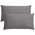 FLXXIE Pillow Cases Queen, Soft Microfiber Pillow Covers with Envelope Closure, Wrinkle Resistant Pillowcases, 2 Piece Set, 20x30, Black