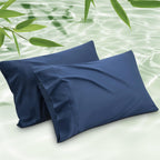 Bedsure Pillow Cases Queen, Cooling Pillow Cases, Rayon Derived from Bamboo Dark Grey Pillowcases Queen Size Set of 2, PureWoven & Soft Bedding Pillow Cover with Envelope Closure,Gifts, 20x30 Inches