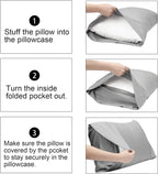 FLXXIE Pillow Cases Queen, Soft Microfiber Pillow Covers with Envelope Closure, Wrinkle Resistant Pillowcases, 2 Piece Set, 20x30, Black