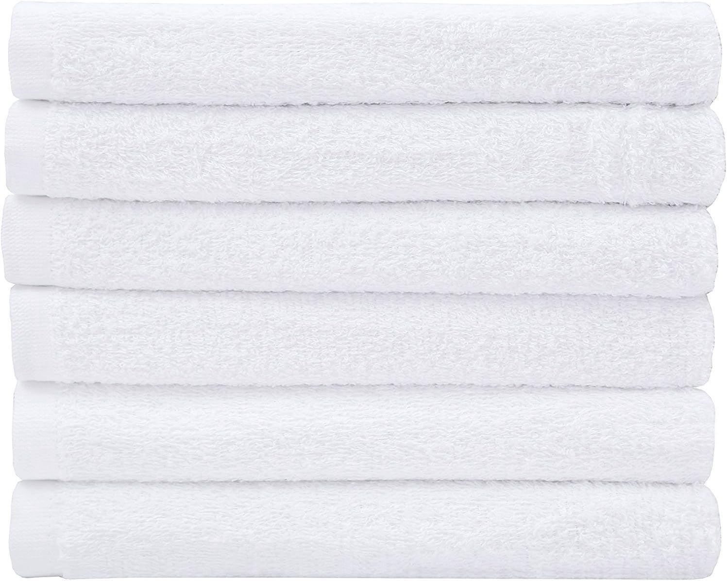 Utopia Towels 24 Pack Cotton Washcloths Set, 100% Ring Spun Cotton, Premium Quality Flannel Face Cloths, Highly Absorbent and Soft Feel Fingertip Towels, White
