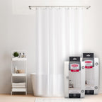 Rubbermaid Frosty Shower Curtain Liner, Waterproof Heavyweight PEVA Shower Liner for Bathroom, with Magnets and Rustproof Charcoal Gray Grommets, 70x72, Standard Size, Frosty