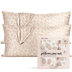 Kitsch Satin Pillowcase with Zipper for Hair & Skin - Softer Than Silk Pillow Cases, Smooth Cooling Satin Pillow Case, Wrinkle-Free, Machine Washable, Pillow Cases Standard Size 19x26 - Cherry Print