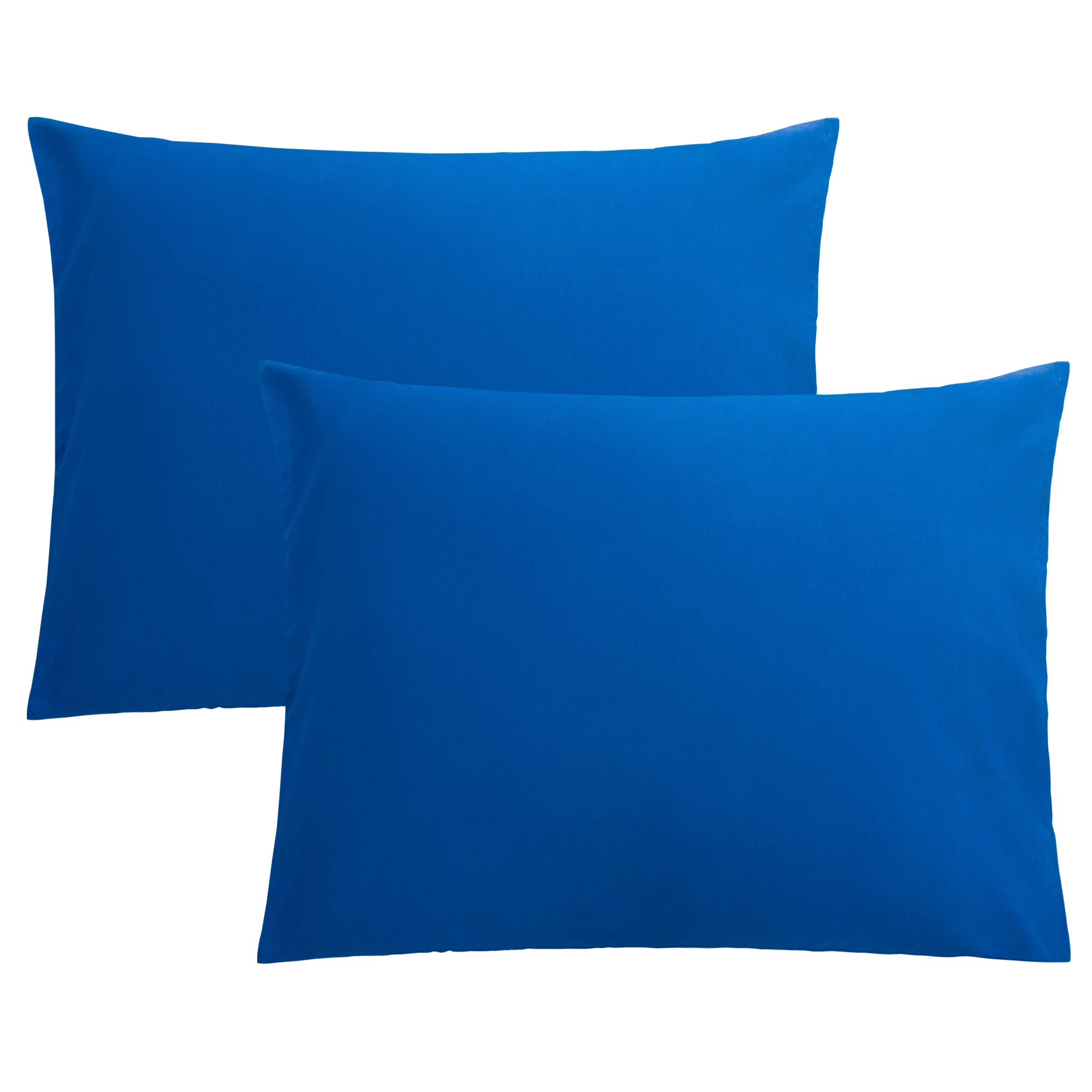 FLXXIE Pillow Cases Queen, Soft Microfiber Pillow Covers with Envelope Closure, Wrinkle Resistant Pillowcases, 2 Piece Set, 20x30, Black