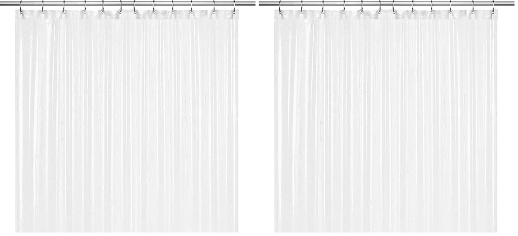LiBa Bathroom Shower Curtain Waterproof Plastic Shower Curtain Premium PEVA Non-Toxic with Rust Proof Grommets Clear 8G Bathroom Accessories 72x72