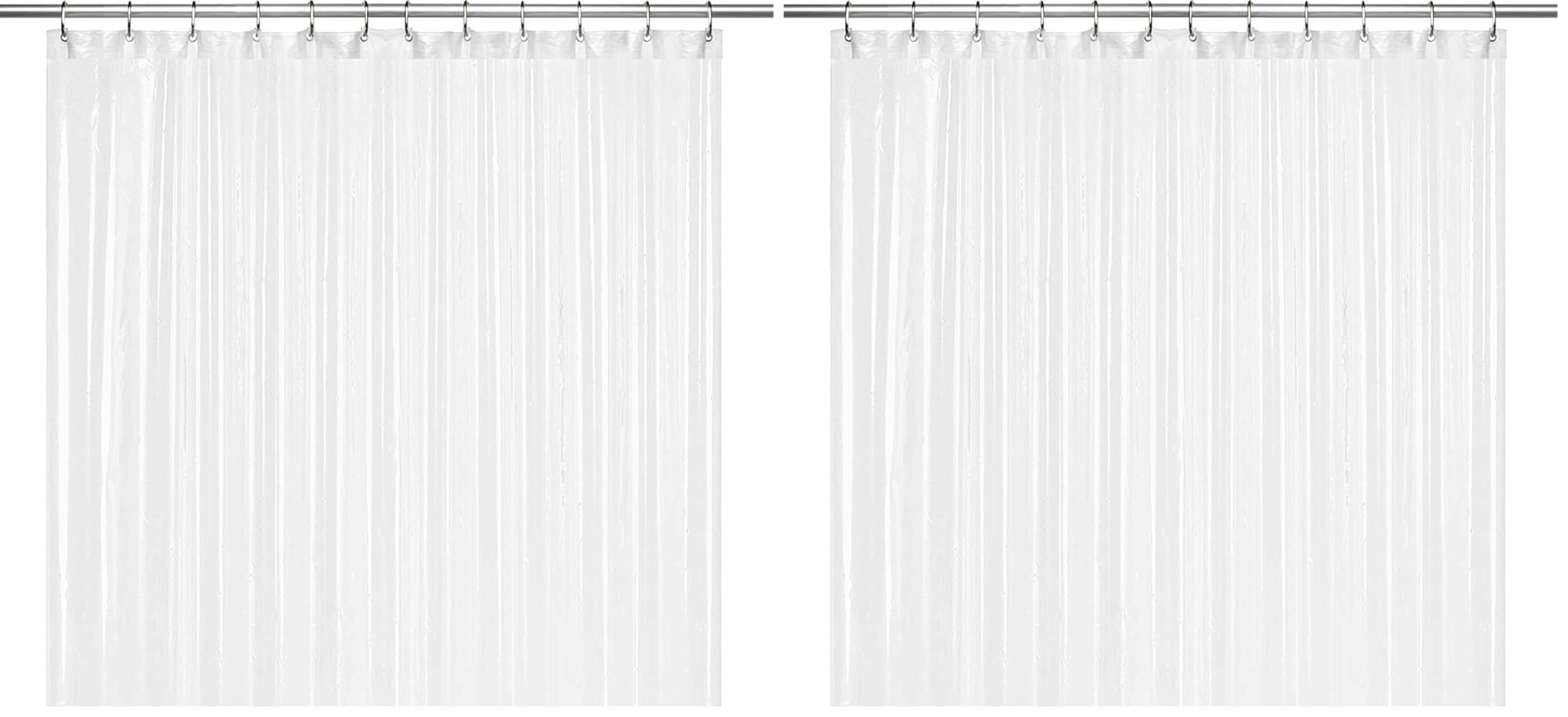 LiBa Bathroom Shower Curtain Waterproof Plastic Shower Curtain Premium PEVA Non-Toxic with Rust Proof Grommets Clear 8G Bathroom Accessories 72x72
