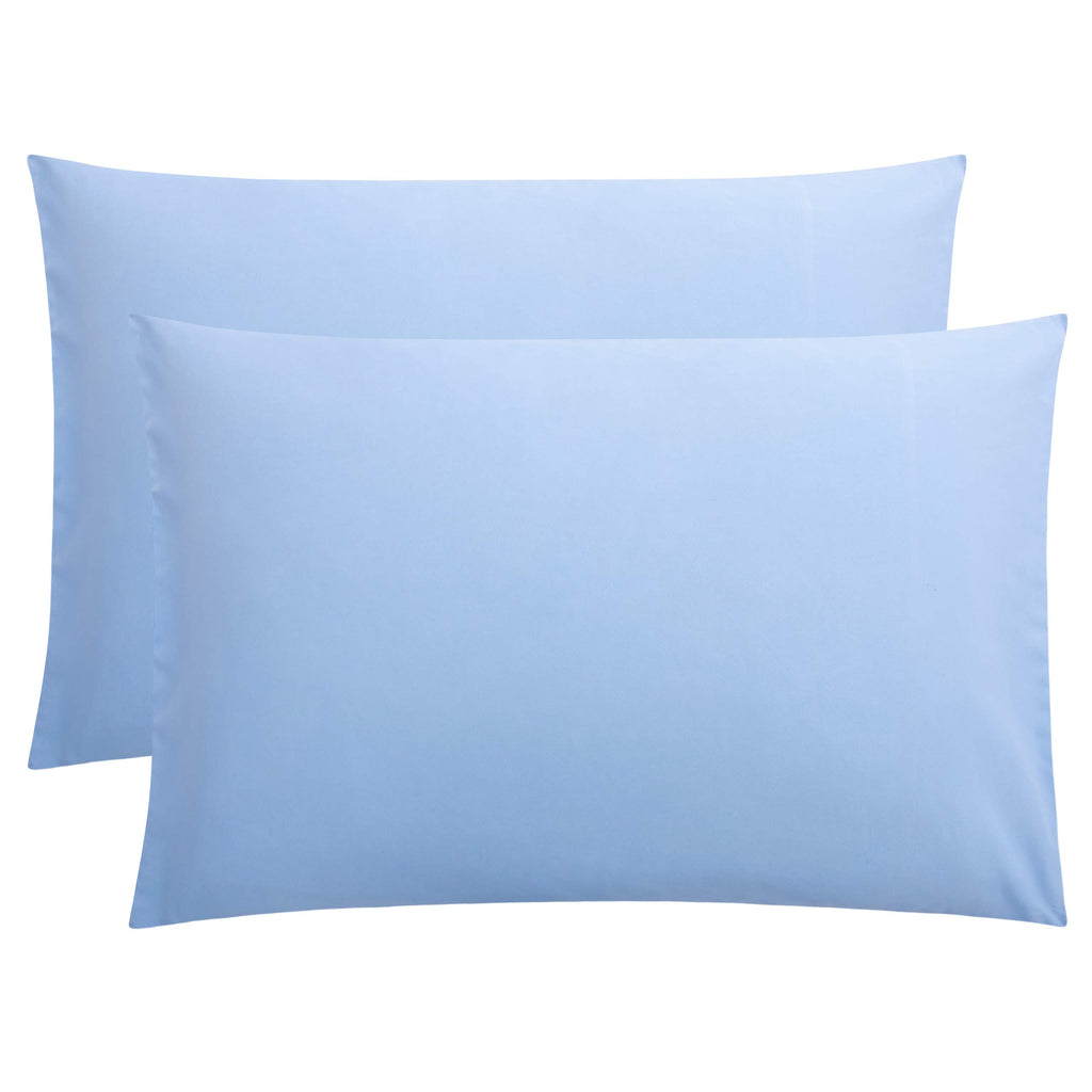 FLXXIE Pillow Cases Queen, Soft Microfiber Pillow Covers with Envelope Closure, Wrinkle Resistant Pillowcases, 2 Piece Set, 20x30, Black