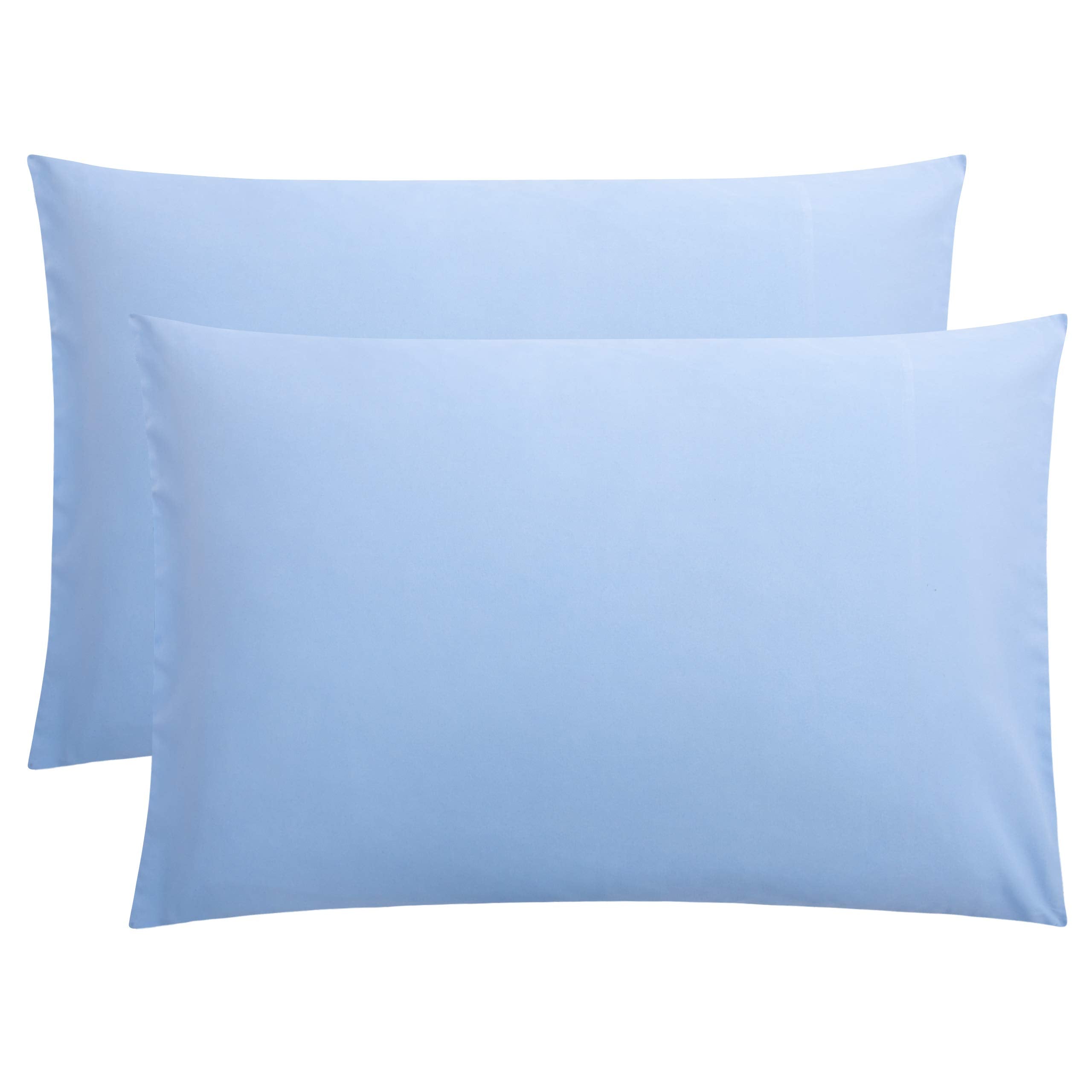 FLXXIE Pillow Cases Queen, Soft Microfiber Pillow Covers with Envelope Closure, Wrinkle Resistant Pillowcases, 2 Piece Set, 20x30, Black