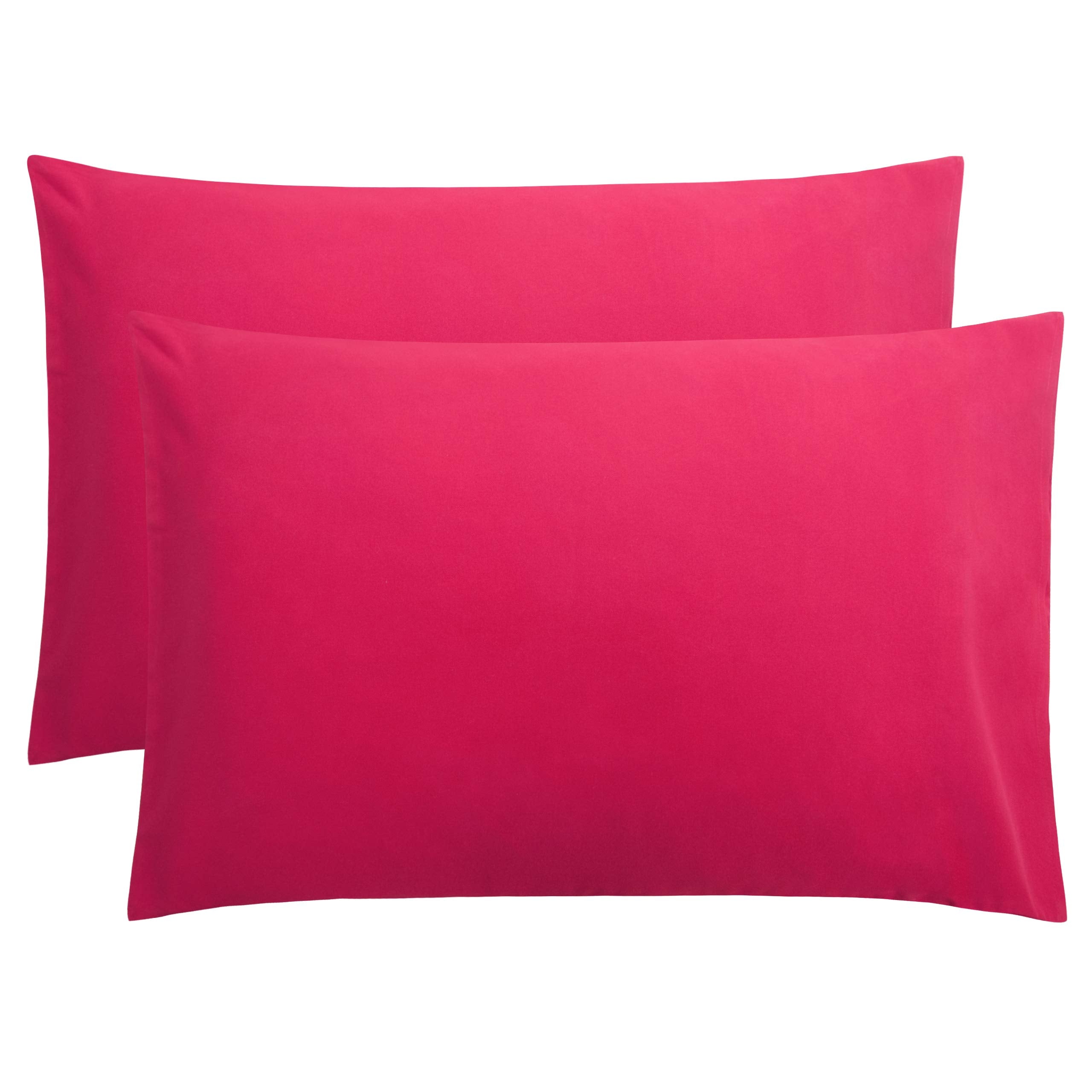 FLXXIE Pillow Cases Queen, Soft Microfiber Pillow Covers with Envelope Closure, Wrinkle Resistant Pillowcases, 2 Piece Set, 20x30, Black
