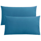 FLXXIE Pillow Cases Queen, Soft Microfiber Pillow Covers with Envelope Closure, Wrinkle Resistant Pillowcases, 2 Piece Set, 20x30, Black
