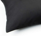 FLXXIE Pillow Cases Queen, Soft Microfiber Pillow Covers with Envelope Closure, Wrinkle Resistant Pillowcases, 2 Piece Set, 20x30, Black
