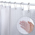LiBa Bathroom Shower Curtain Waterproof Plastic Shower Curtain Premium PEVA Non-Toxic with Rust Proof Grommets Frosted 8G Bathroom Accessories 72x72