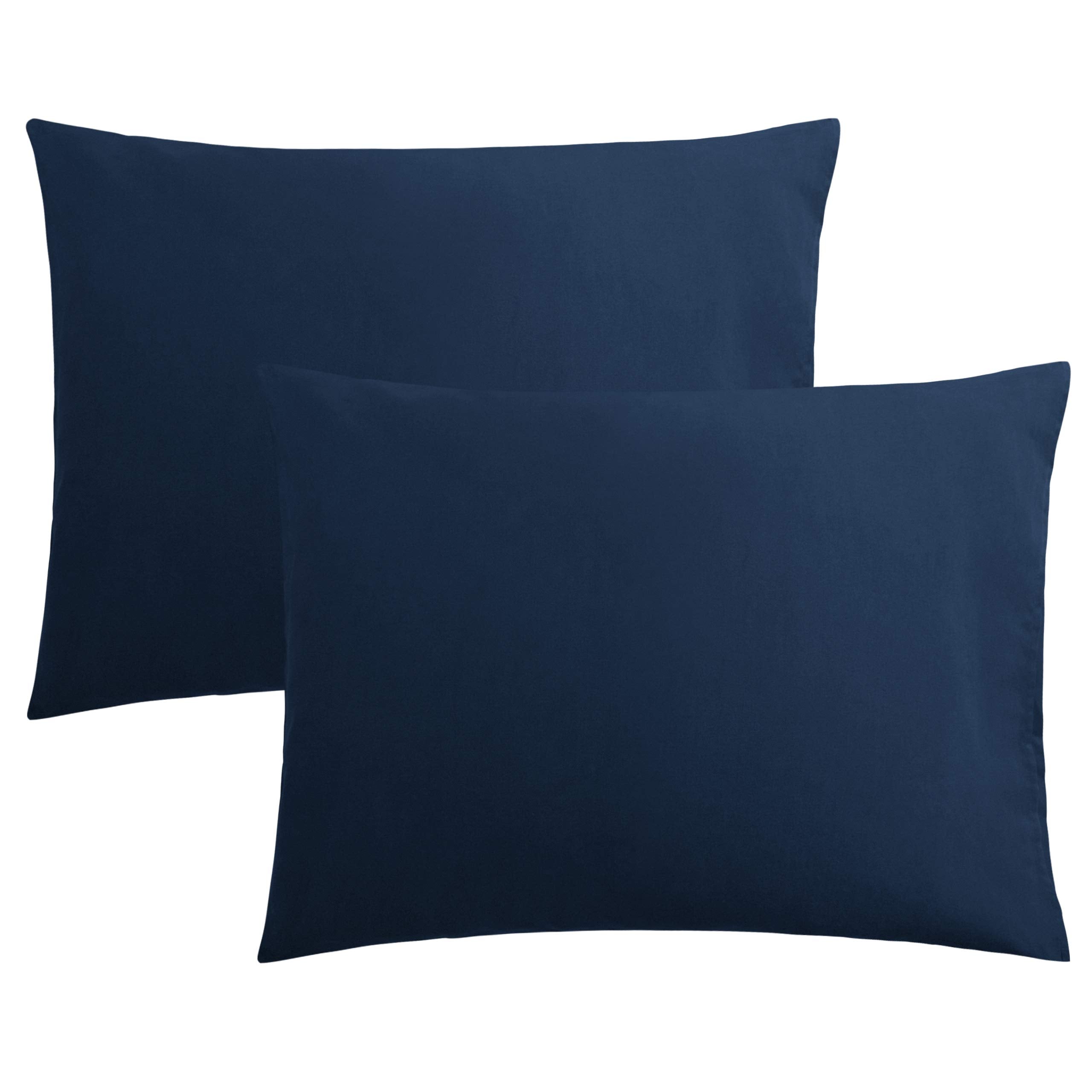 FLXXIE Pillow Cases Queen, Soft Microfiber Pillow Covers with Envelope Closure, Wrinkle Resistant Pillowcases, 2 Piece Set, 20x30, Black