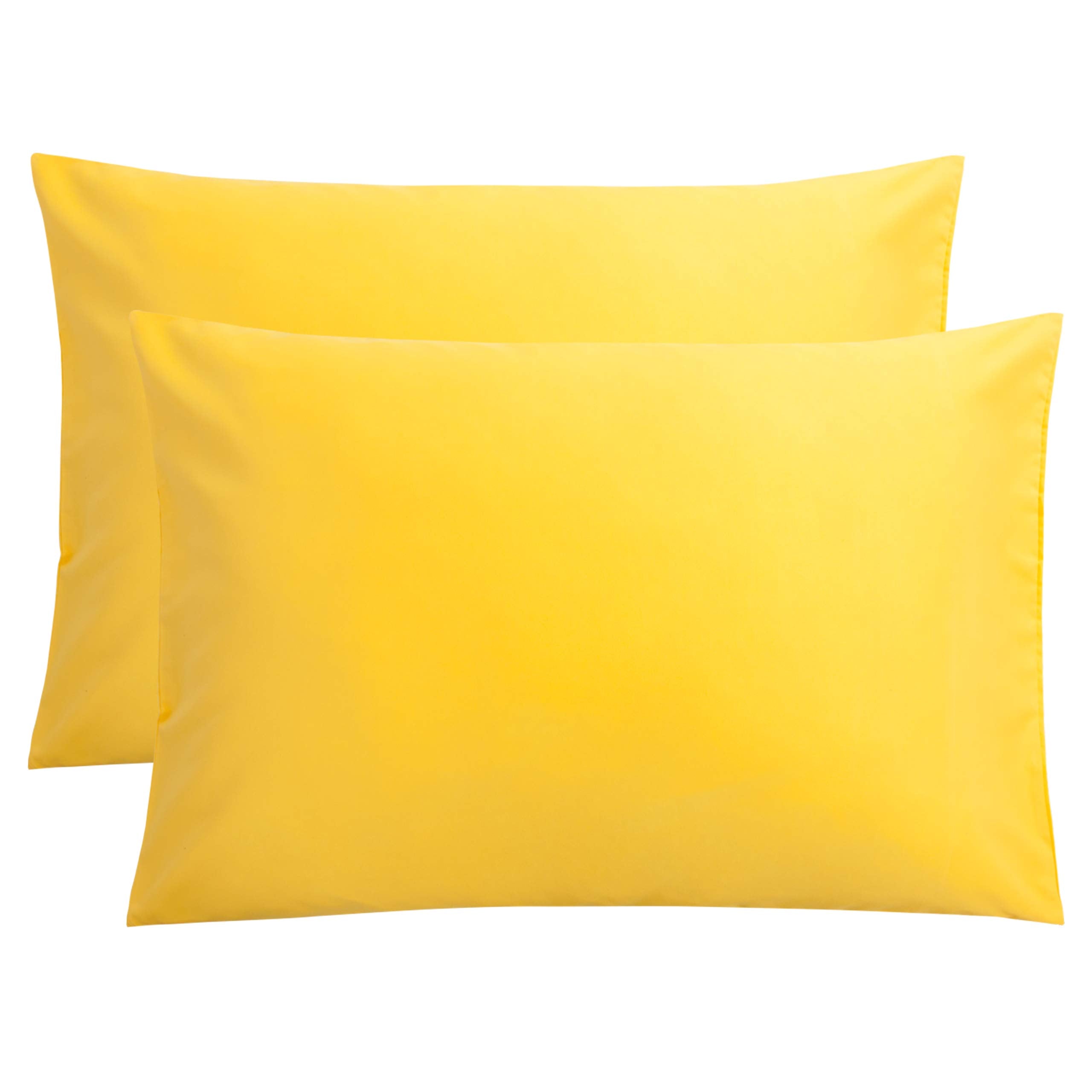 FLXXIE Pillow Cases Queen, Soft Microfiber Pillow Covers with Envelope Closure, Wrinkle Resistant Pillowcases, 2 Piece Set, 20x30, Black