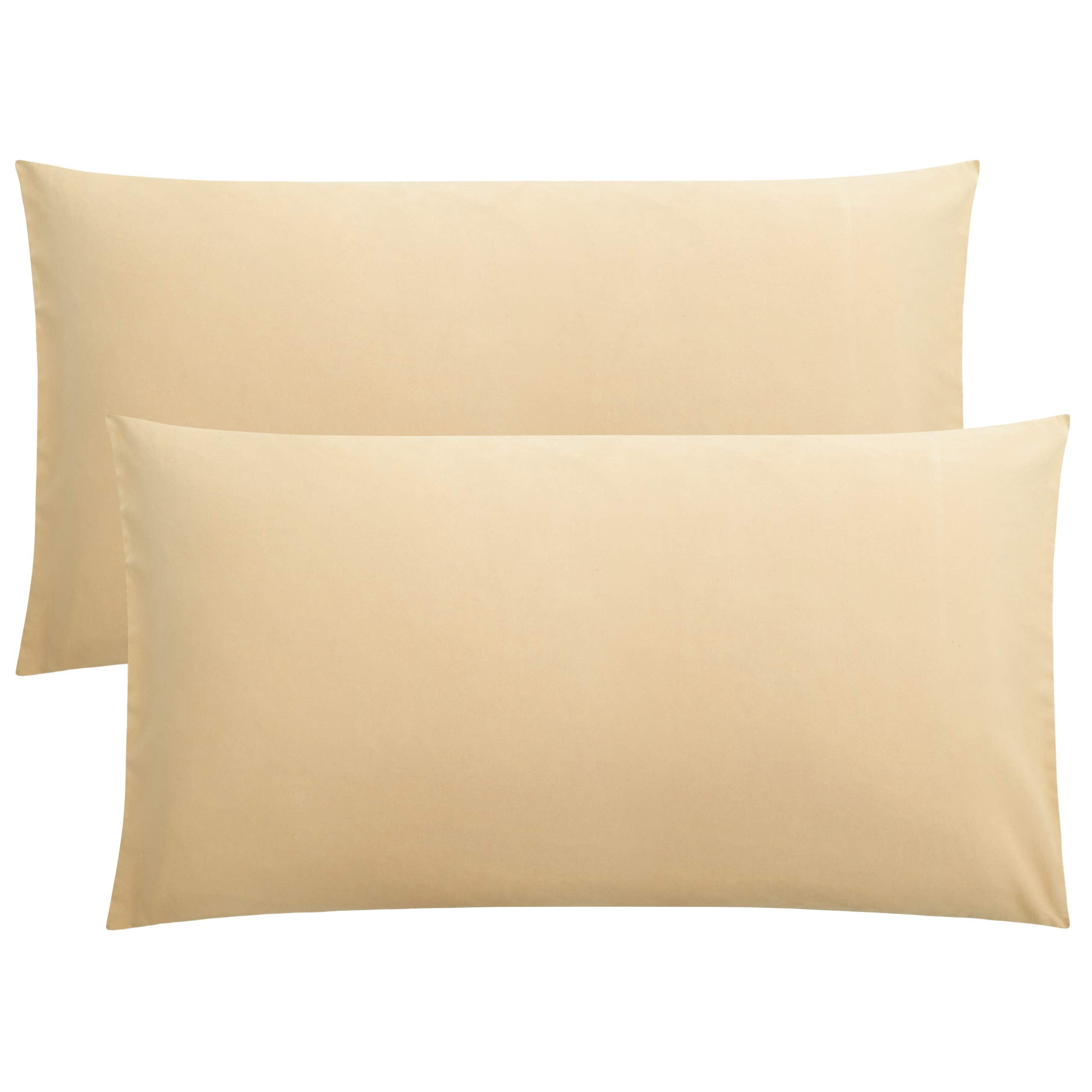 FLXXIE Pillow Cases Queen, Soft Microfiber Pillow Covers with Envelope Closure, Wrinkle Resistant Pillowcases, 2 Piece Set, 20x30, Black