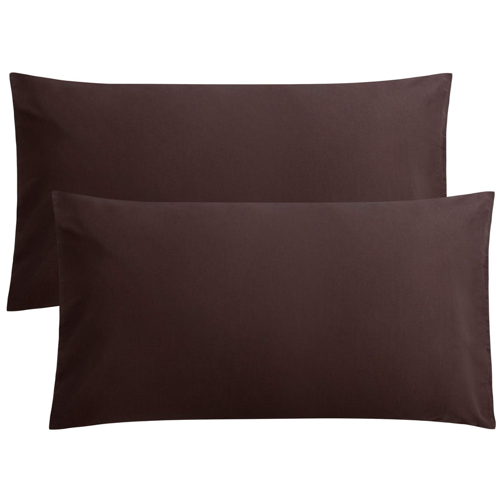 FLXXIE Pillow Cases Queen, Soft Microfiber Pillow Covers with Envelope Closure, Wrinkle Resistant Pillowcases, 2 Piece Set, 20x30, Black