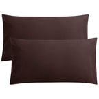 FLXXIE Pillow Cases Queen, Soft Microfiber Pillow Covers with Envelope Closure, Wrinkle Resistant Pillowcases, 2 Piece Set, 20x30, Black