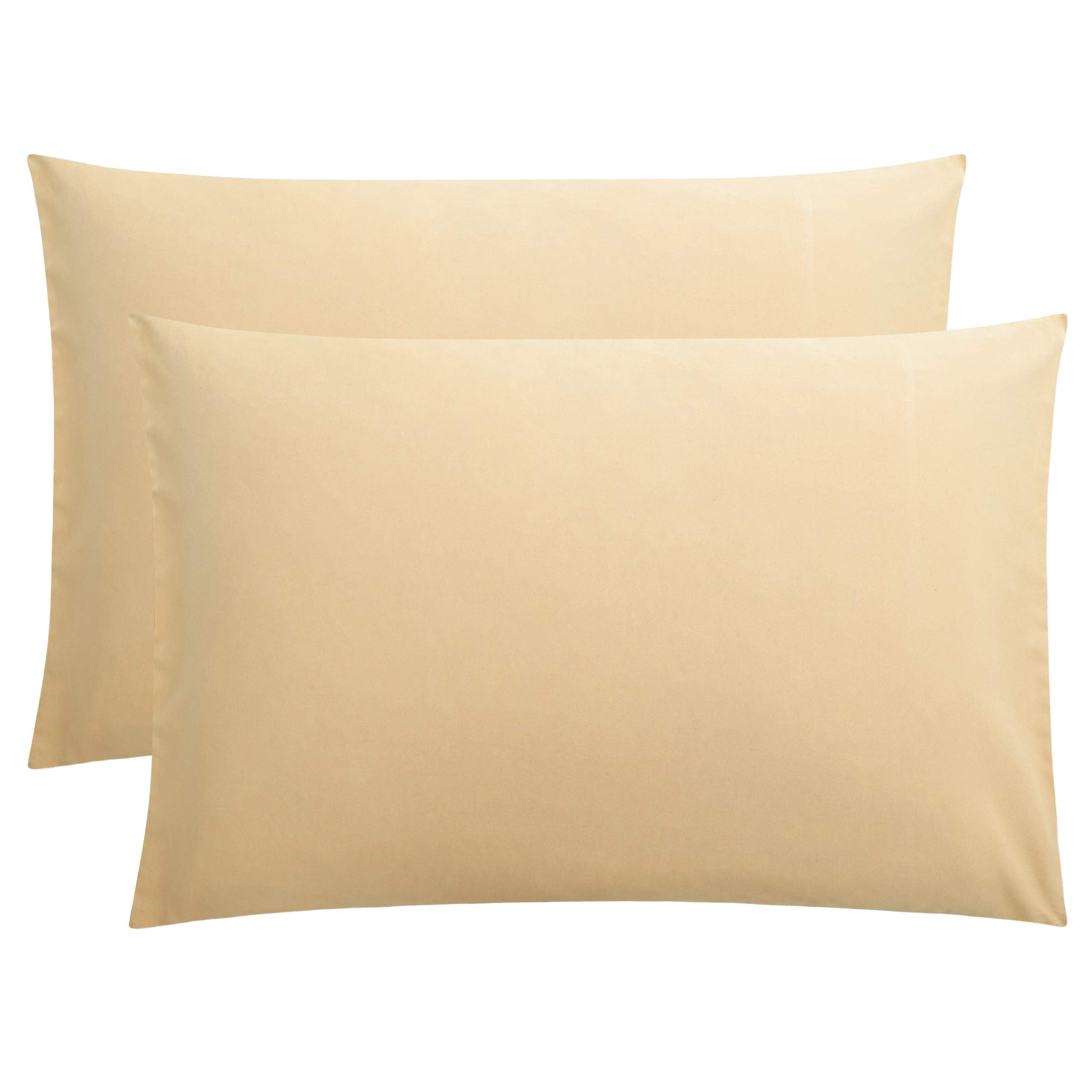 FLXXIE Pillow Cases Queen, Soft Microfiber Pillow Covers with Envelope Closure, Wrinkle Resistant Pillowcases, 2 Piece Set, 20x30, Black