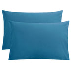 FLXXIE Pillow Cases Queen, Soft Microfiber Pillow Covers with Envelope Closure, Wrinkle Resistant Pillowcases, 2 Piece Set, 20x30, Black
