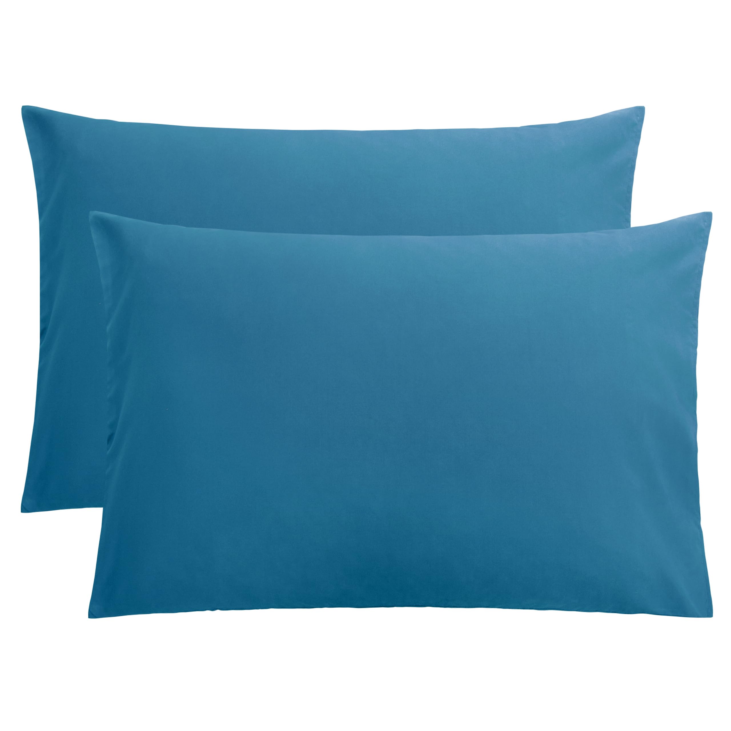 FLXXIE Pillow Cases Queen, Soft Microfiber Pillow Covers with Envelope Closure, Wrinkle Resistant Pillowcases, 2 Piece Set, 20x30, Black