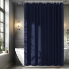 Seenus Waterproof Fabric Shower Curtain Liner with 3 Extra-Large Magnets, 72 x 72 inch Washable Cloth Shower Liner Odorless Hotel Quality, Neutral White Lightweight Shower Curtain for Bathroom