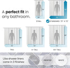 LiBa Bathroom Shower Curtain Waterproof Plastic Shower Curtain Premium PEVA Non-Toxic with Rust Proof Grommets Frosted 8G Bathroom Accessories 72x72