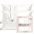 Kitsch Satin Pillowcase with Zipper for Hair & Skin - Softer Than Silk Pillow Cases, Smooth Cooling Satin Pillow Case, Wrinkle-Free, Machine Washable, Pillow Cases Standard Size 19x26 - Cherry Print