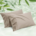Bedsure Pillow Cases Queen, Cooling Pillow Cases, Rayon Derived from Bamboo Dark Grey Pillowcases Queen Size Set of 2, PureWoven & Soft Bedding Pillow Cover with Envelope Closure,Gifts, 20x30 Inches