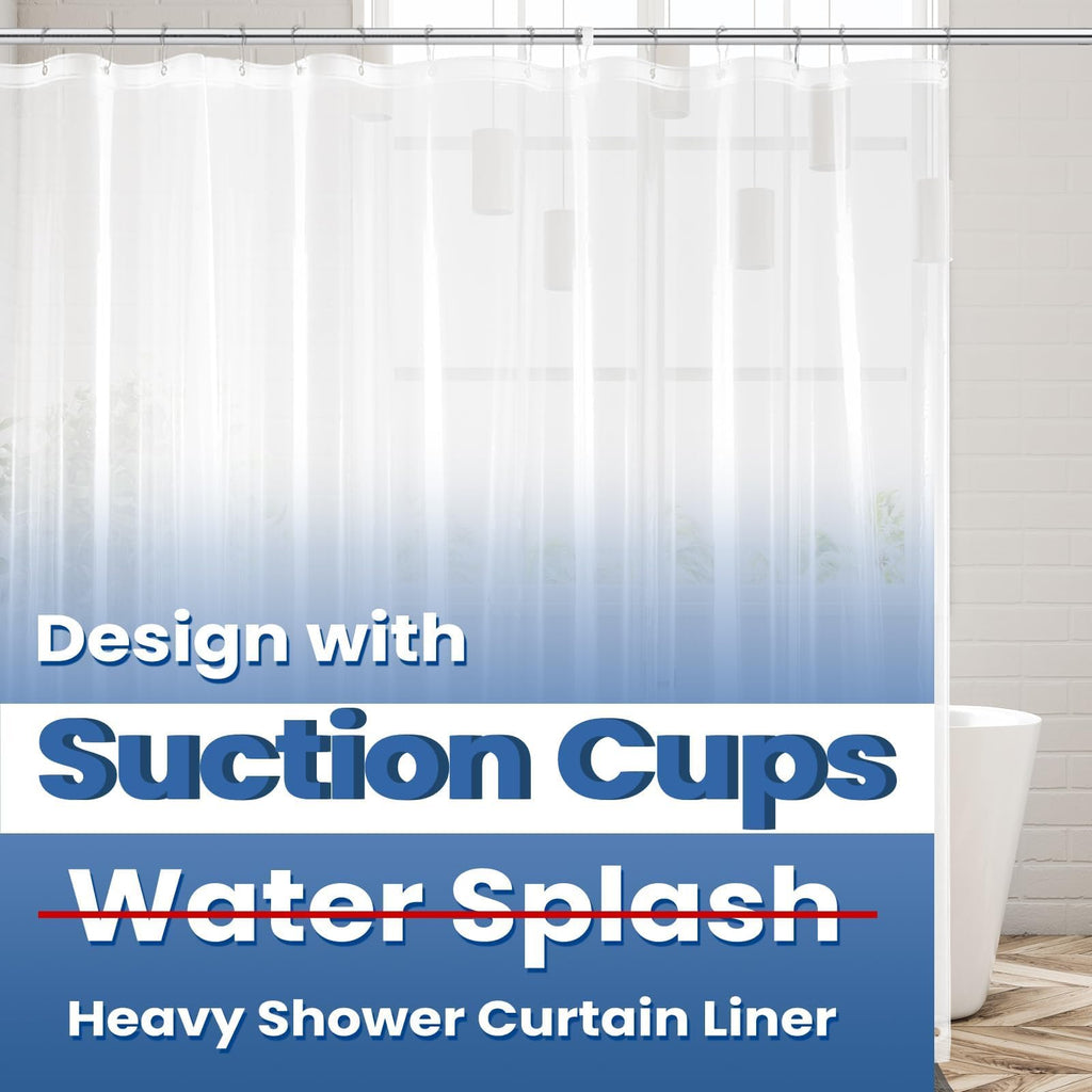 72"x72" Clear 4G PEVA Waterproof Shower Curtain Liner with 3 Magnets for Bathroom, 1 Pack