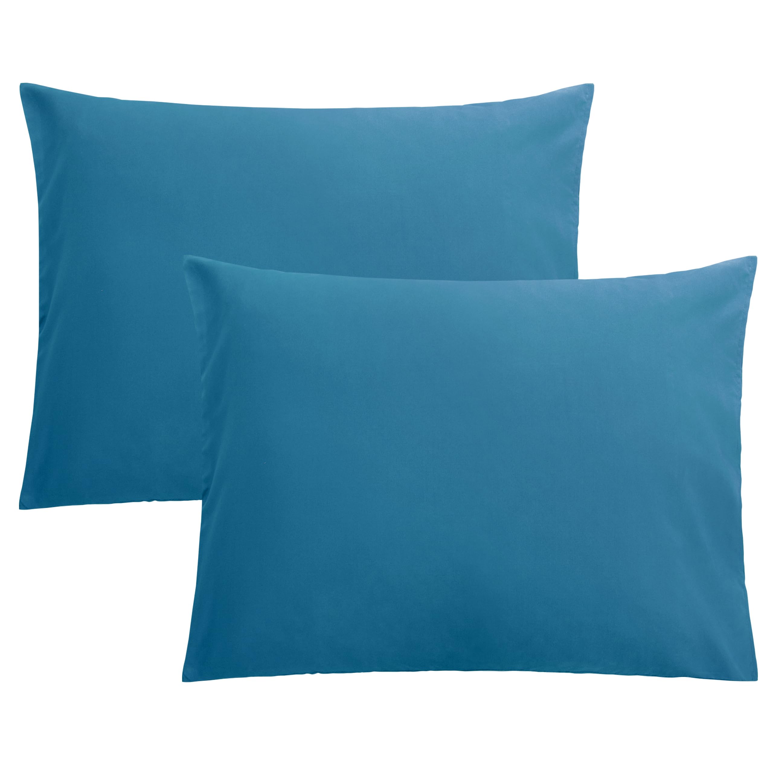 FLXXIE Pillow Cases Queen, Soft Microfiber Pillow Covers with Envelope Closure, Wrinkle Resistant Pillowcases, 2 Piece Set, 20x30, Black