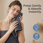 Set of 6 14X29.5 Inch Quick Dry Soft Microfiber Hand Towels with Hanging Loops for Bathroom Spa Kitchen Hotel, Brick Red Dark Grey Brown