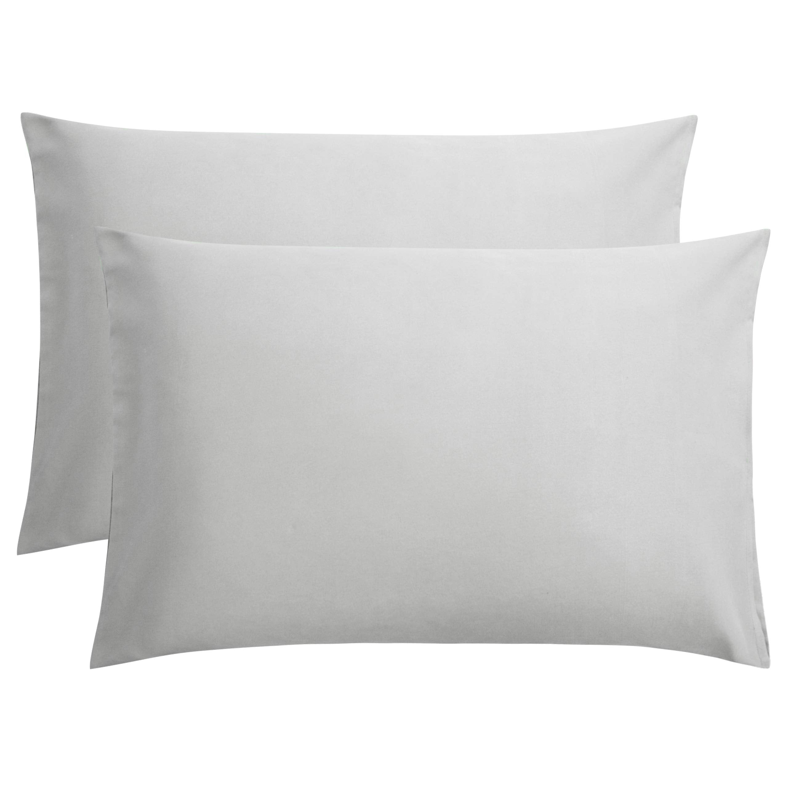 FLXXIE Pillow Cases Queen, Soft Microfiber Pillow Covers with Envelope Closure, Wrinkle Resistant Pillowcases, 2 Piece Set, 20x30, Black