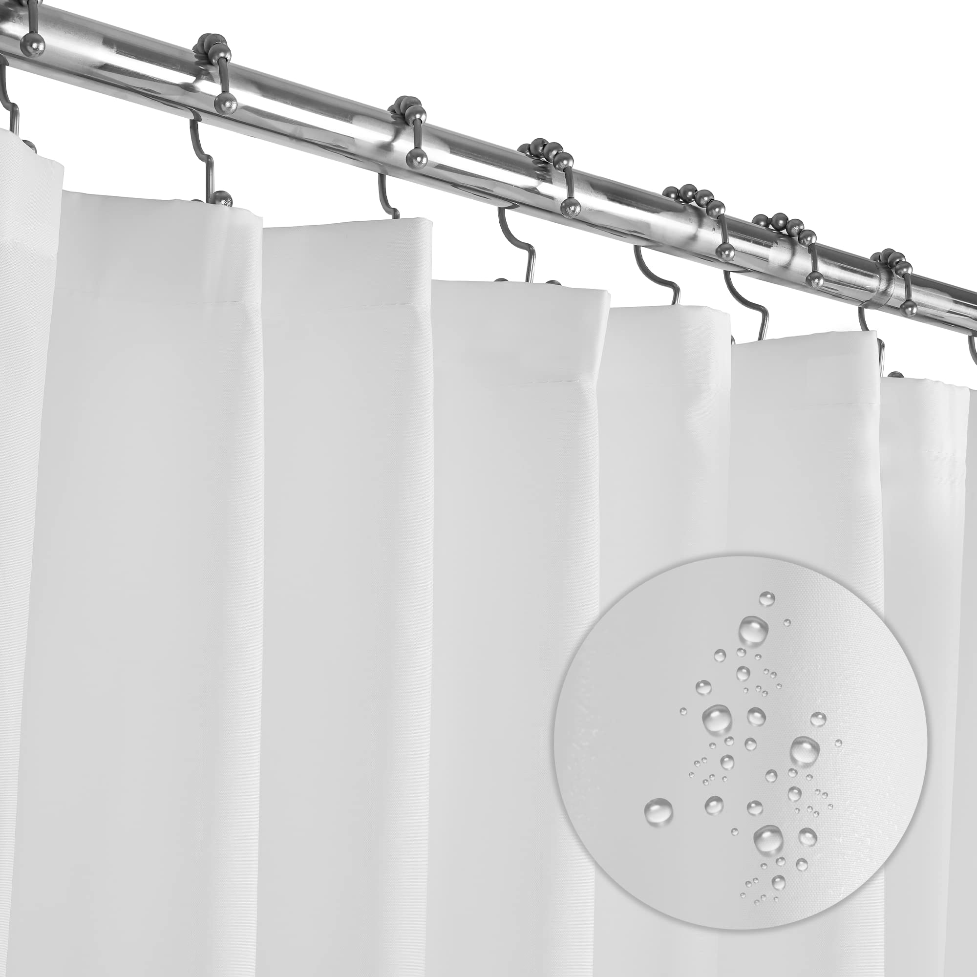 LiBa Bathroom Shower Curtain Waterproof Plastic Shower Curtain Premium PEVA Non-Toxic with Rust Proof Grommets Frosted 8G Bathroom Accessories 72x72