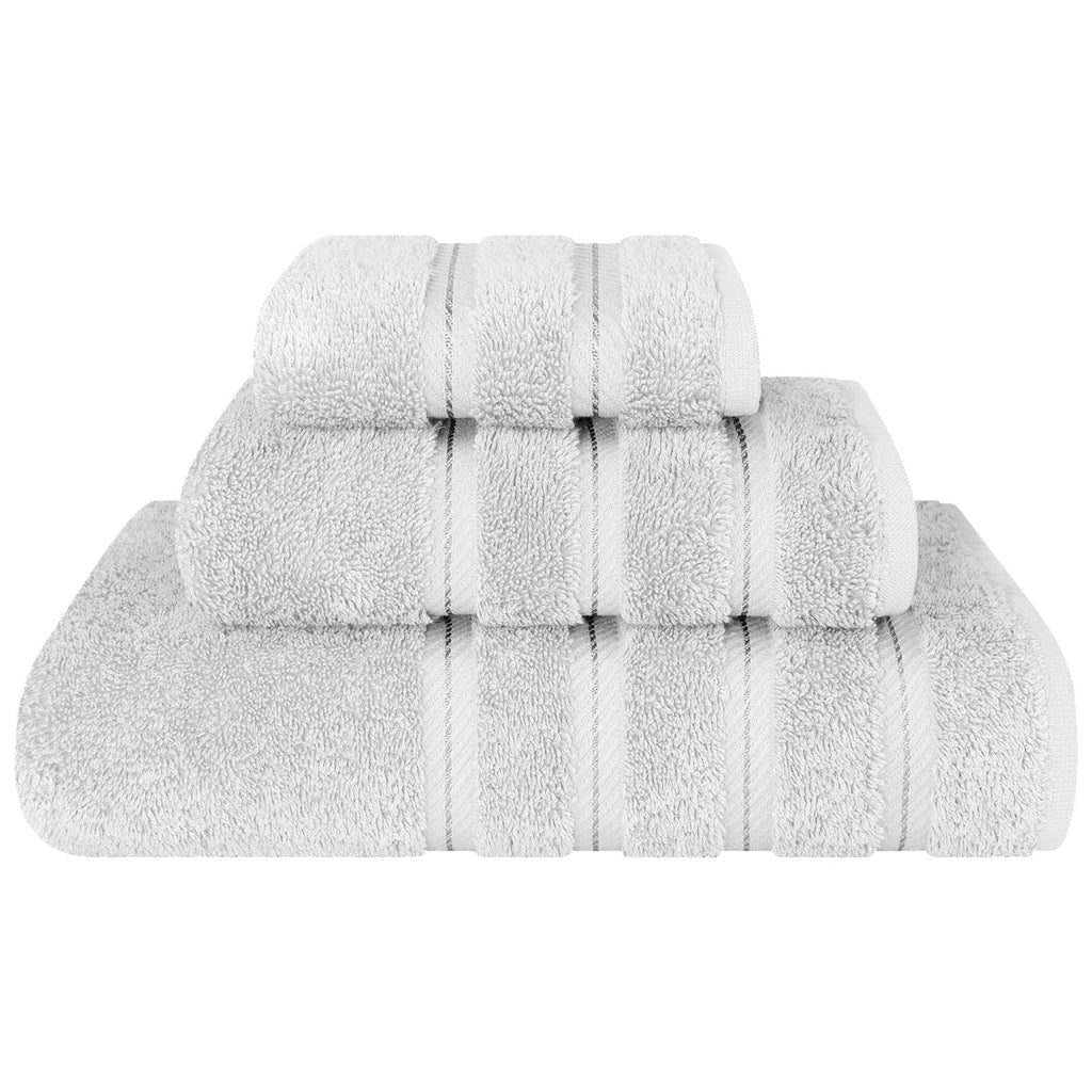 American Soft Linen Luxury Hand Towels for Bathroom, 100% Cotton Turkish 4 Piece Hand Towel Set, 600 GSM Hand Face Towels for Kitchen, White Hand Towels