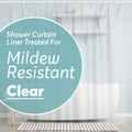 BigFoot Clear Shower Curtain - 72x72 Odorless Plastic with Magnets, Washable Long Bathroom Curtain - Premium PEVA Waterproof Bath Curtain, Rust-Proof Bathroom Essentials