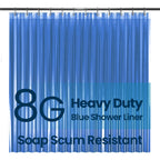 LiBa Bathroom Shower Curtain Waterproof Plastic Shower Curtain Premium PEVA Non-Toxic with Rust Proof Grommets Frosted 8G Bathroom Accessories 72x72