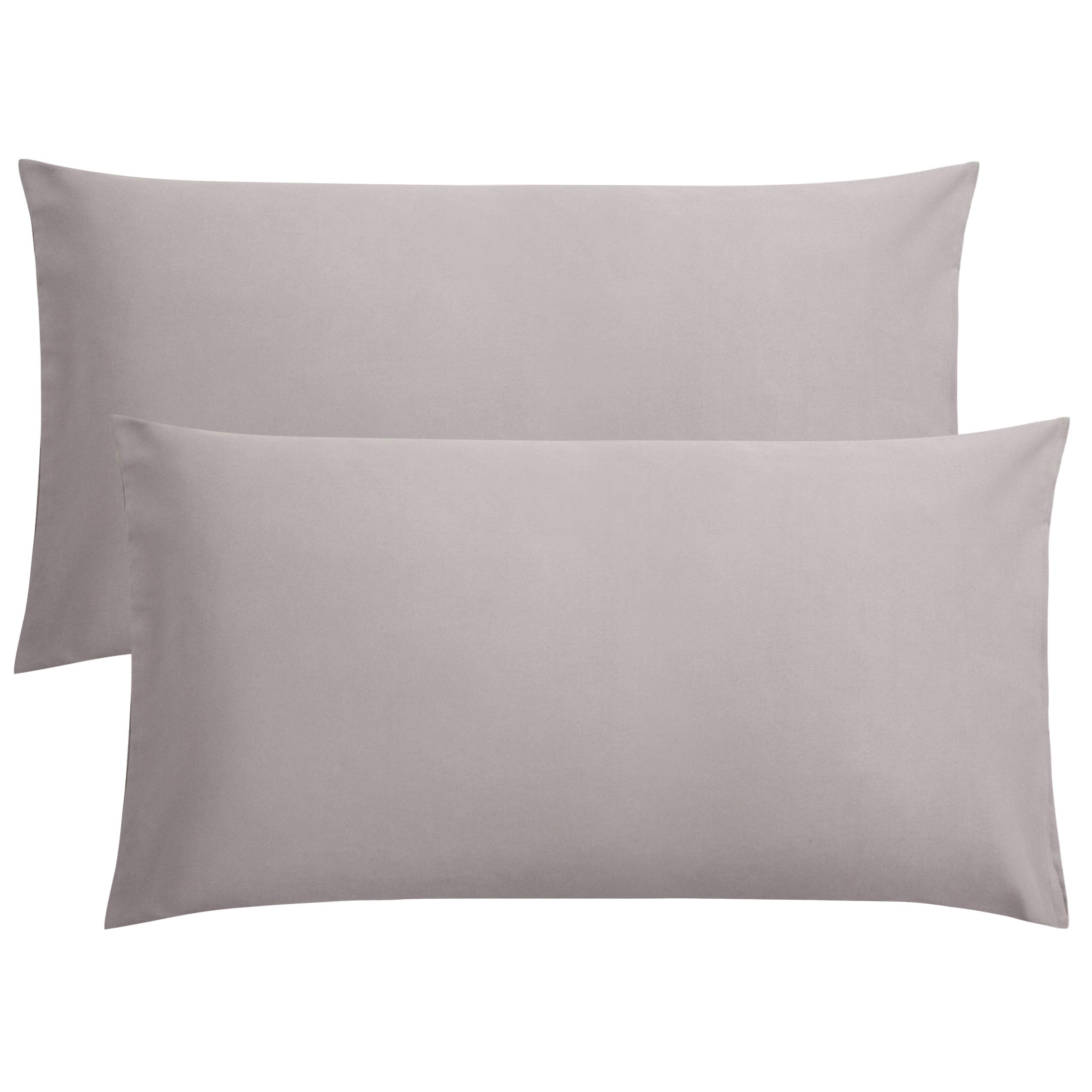 FLXXIE Pillow Cases Queen, Soft Microfiber Pillow Covers with Envelope Closure, Wrinkle Resistant Pillowcases, 2 Piece Set, 20x30, Black