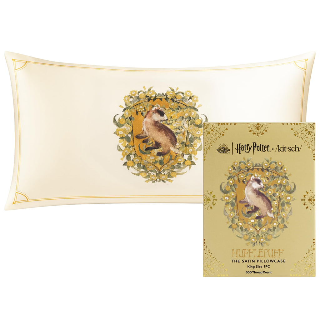 19x36 Garden Toile Zippered Cooling Satin Pillowcase Wrinkle-Soft for Hair & Skin, Softer Than Silk