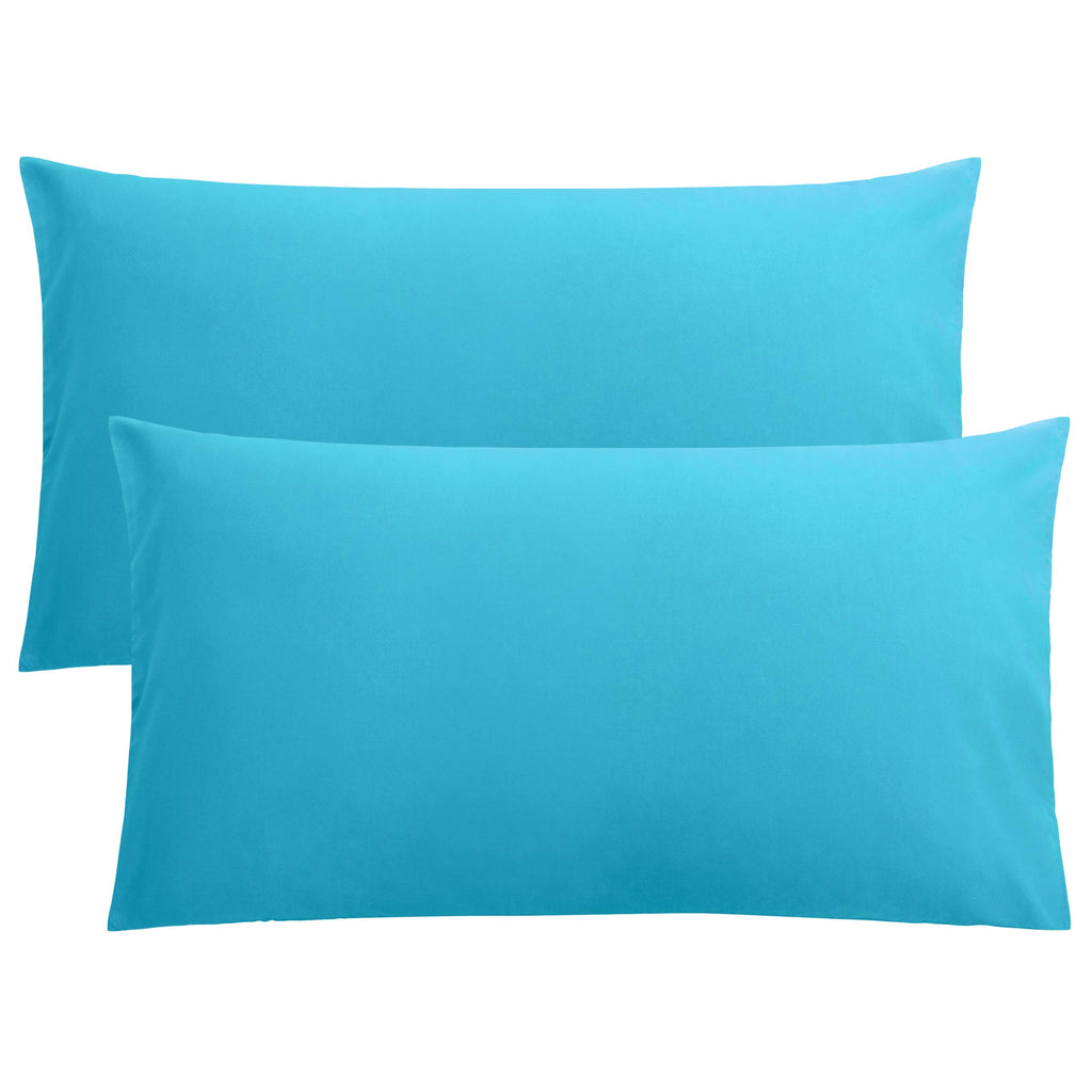 FLXXIE Pillow Cases Queen, Soft Microfiber Pillow Covers with Envelope Closure, Wrinkle Resistant Pillowcases, 2 Piece Set, 20x30, Black