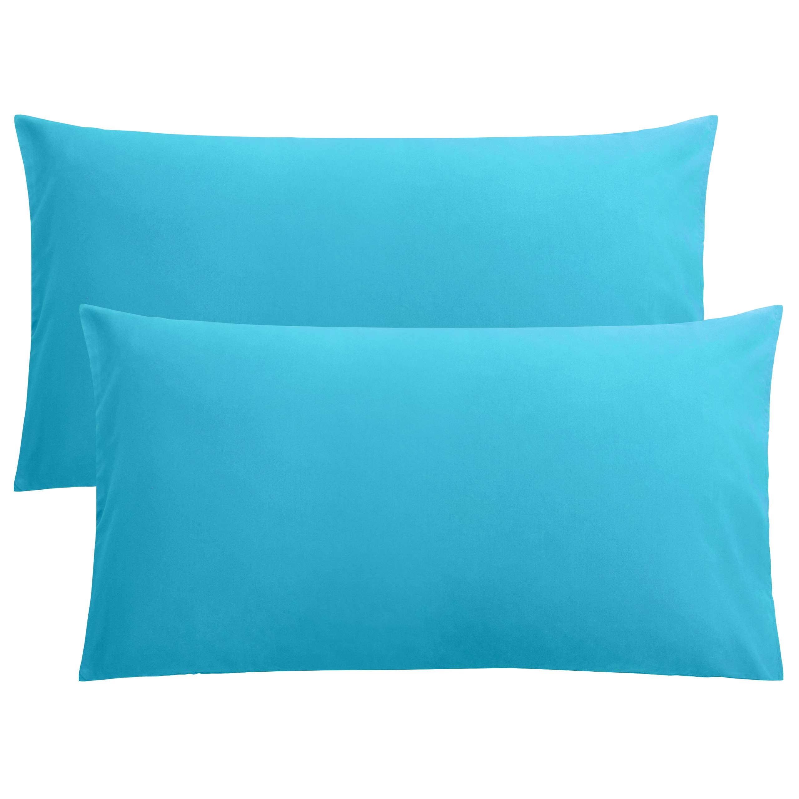 FLXXIE Pillow Cases Queen, Soft Microfiber Pillow Covers with Envelope Closure, Wrinkle Resistant Pillowcases, 2 Piece Set, 20x30, Black